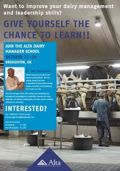 Save the date: in ottobre i prossimi 2 corsi Alta DMS Dairy Manager School - Alta Genetics