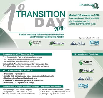 1° TRANSITION DAY, appuntamento a Cremona il 20 nov. alle ore 15:30 - Alta Genetics